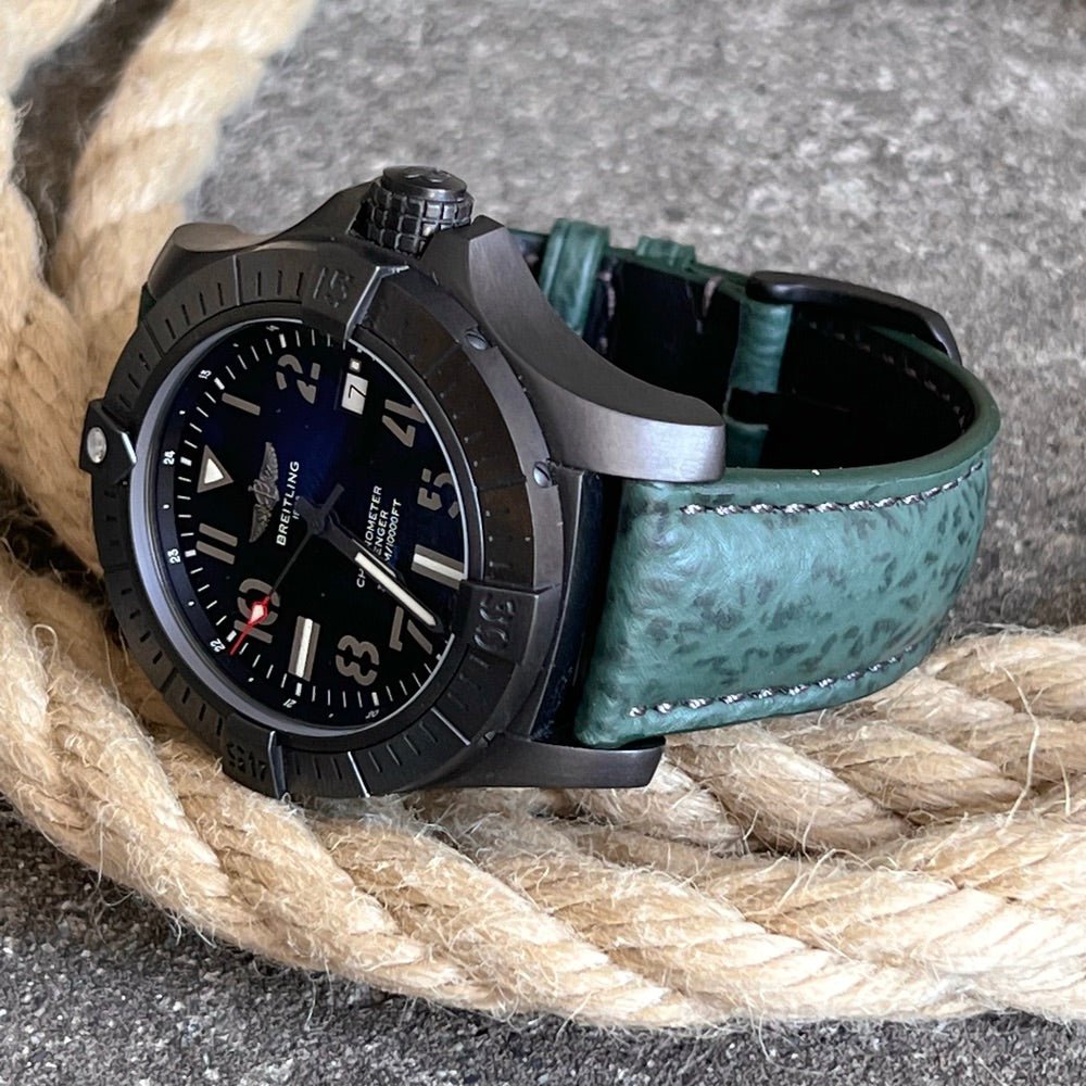 KLOCKARMBAND - SAINT TROPEZ SHARK - GREEN - ROYAL STRAPS