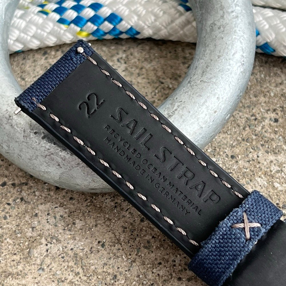 Sail Strap Ocean Recycled - Sailcloth Watch Strap - All Blue - ROYAL STRAPS