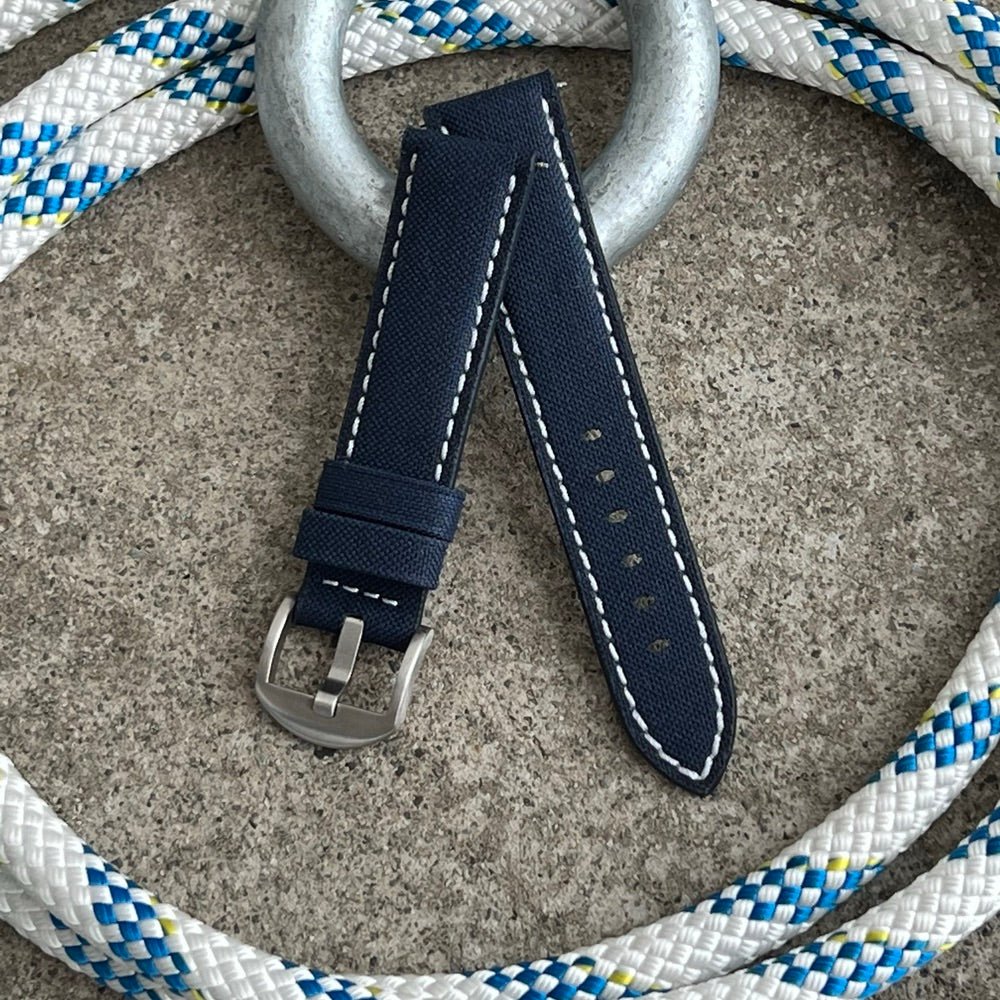 Sail Strap Ocean Recycled - Sailcloth Watch Strap - Blue / White - ROYAL STRAPS