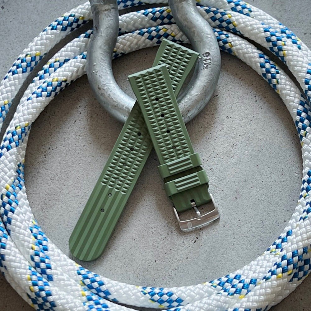 DYKARMBAND - RS VINTAGE DIVER - WAFFLE STYLE - GREEN - ROYAL STRAPS