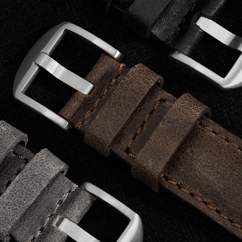 KLOCKARMBAND - ROYAL STRAPS - SAINT TROPEZ VINTAGE BOLD - BLACK - ROYAL STRAPS