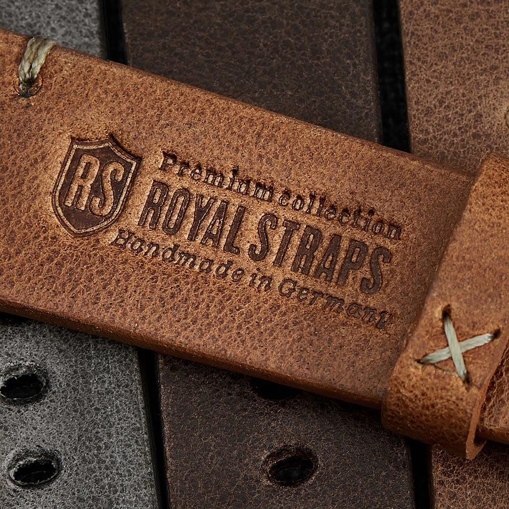 KLOCKARMBAND - ROYAL STRAPS - SAINT TROPEZ VINTAGE SIMPLE - GREY - ROYAL STRAPS