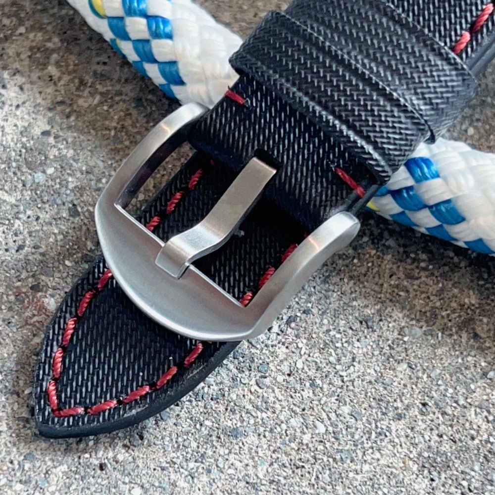 KLOCKARMBAND - SAIL STRAP - SAILCLOTH WATCH STRAP - BLACK / GREY - ROYAL STRAPS