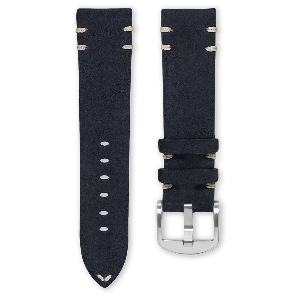 KLOCKARMBAND - SAINT TROPEZ VINTAGE SUEDE - DARK BLUE