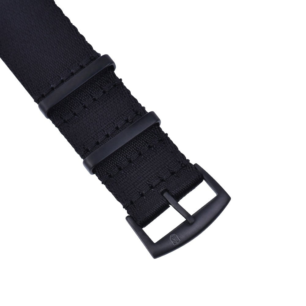 NATOBAND - ROYAL STRAPS PREMIUM NATO STRAP - ALL BLACK PVD - ROYAL STRAPS