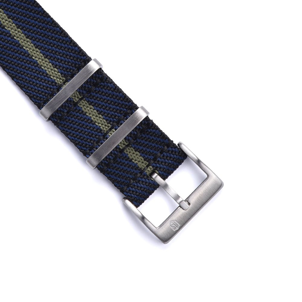 NATOBAND - RS TUDOR STYLE NATO STRAP - NAVY / GREEN - ROYAL STRAPS