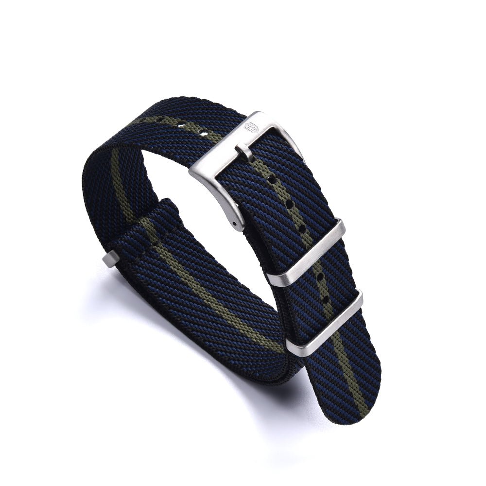 NATOBAND - RS TUDOR STYLE NATO STRAP - NAVY / GREEN - ROYAL STRAPS