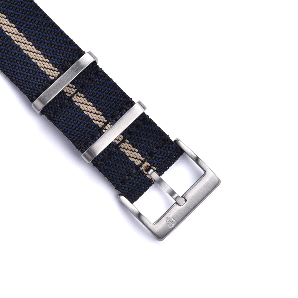 NATOBAND - RS TUDOR STYLE NATO STRAP - NAVY / SAND - ROYAL STRAPS