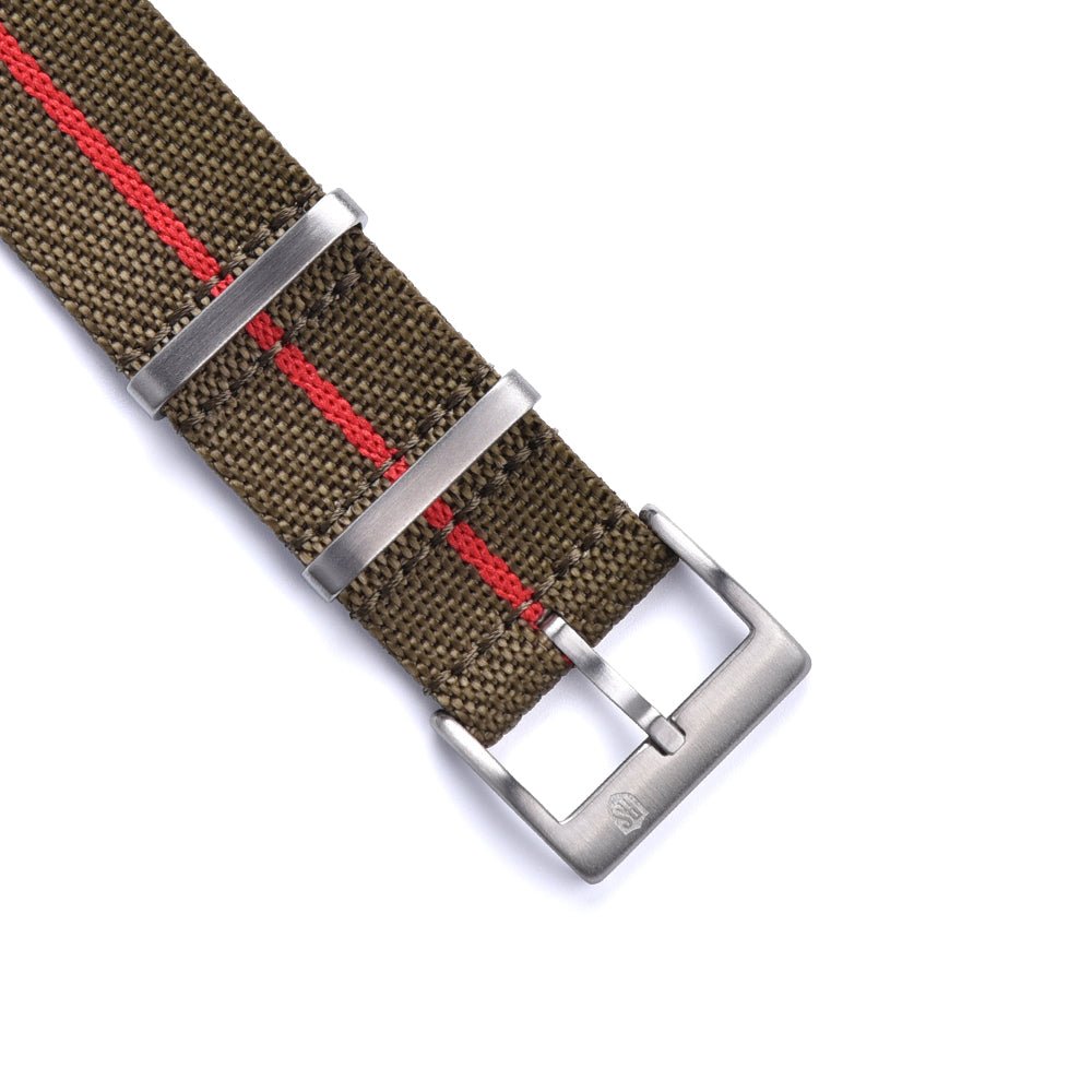 NATOBAND - RS TUDOR STYLE NATO STRAP - RED STRIPE - ROYAL STRAPS