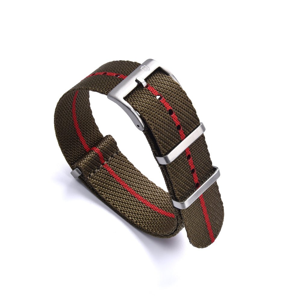 NATOBAND - RS TUDOR STYLE NATO STRAP - RED STRIPE